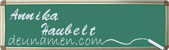 Annika Haubelt Visitenkarte